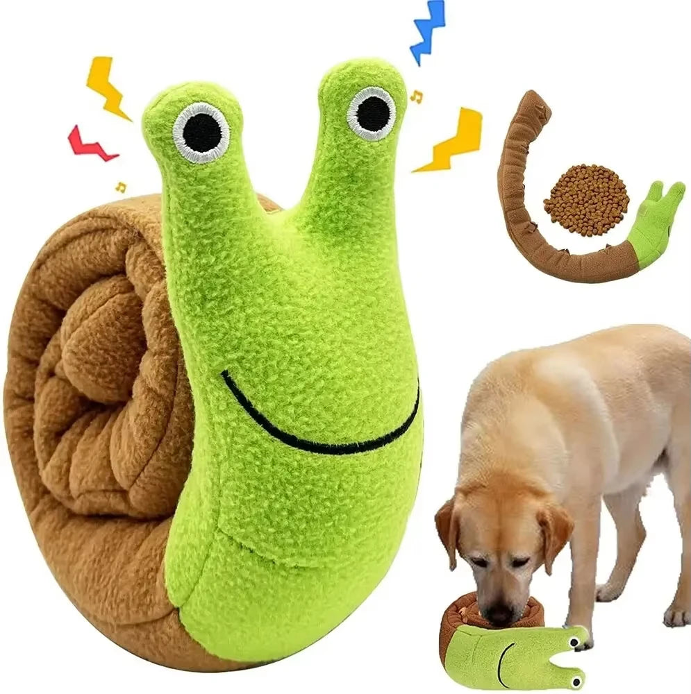Plush Snail Puzzle Feeder