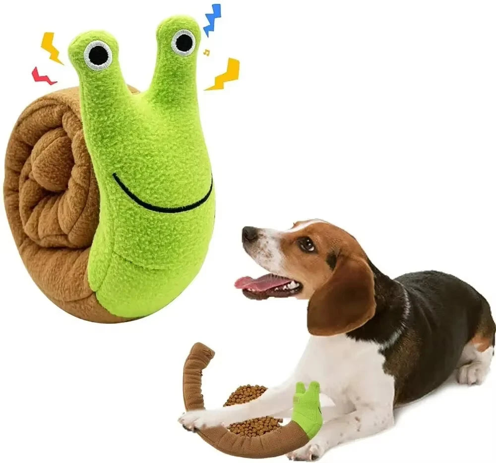 Plush Snail Puzzle Feeder