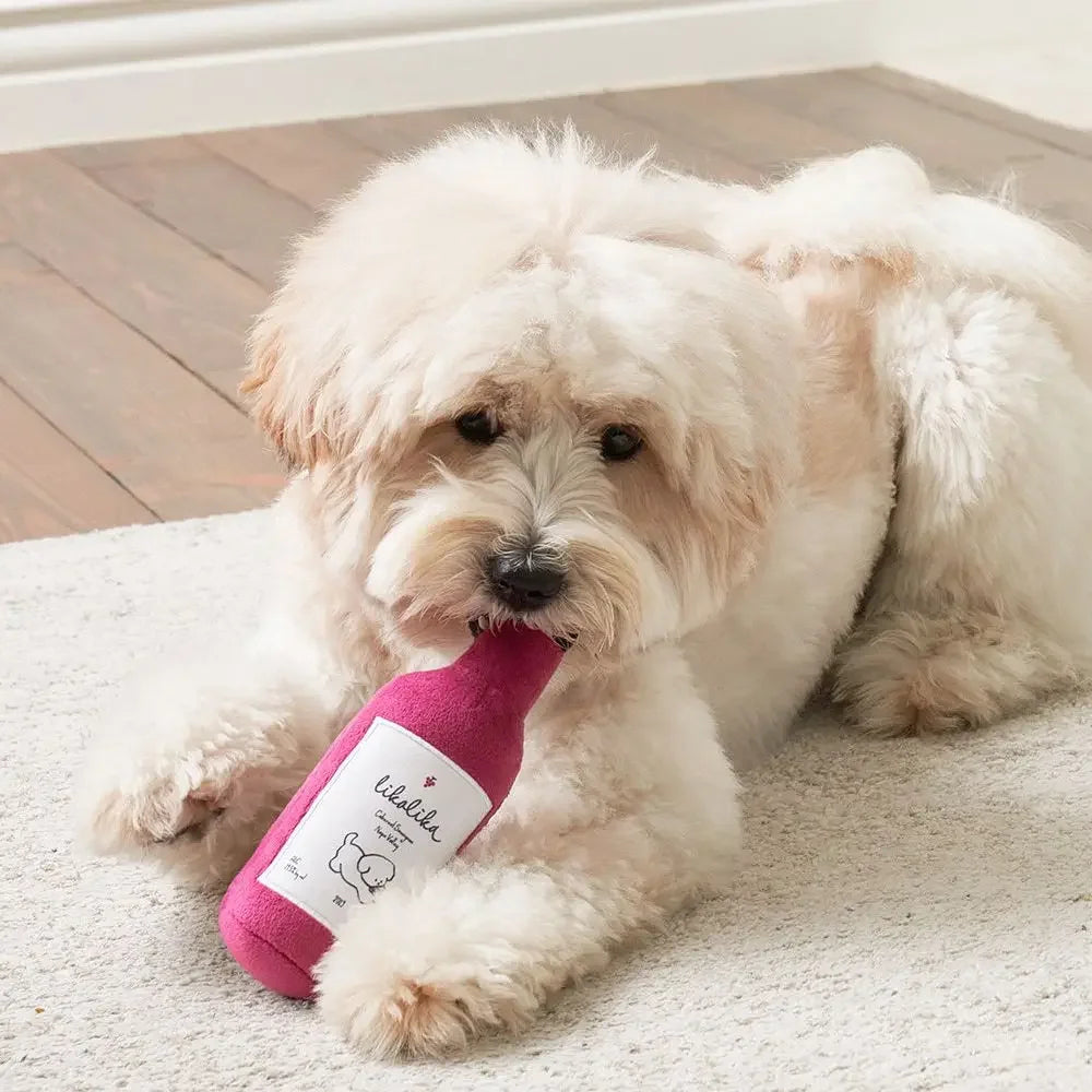 Dog's Wine Bottle Plush Toy