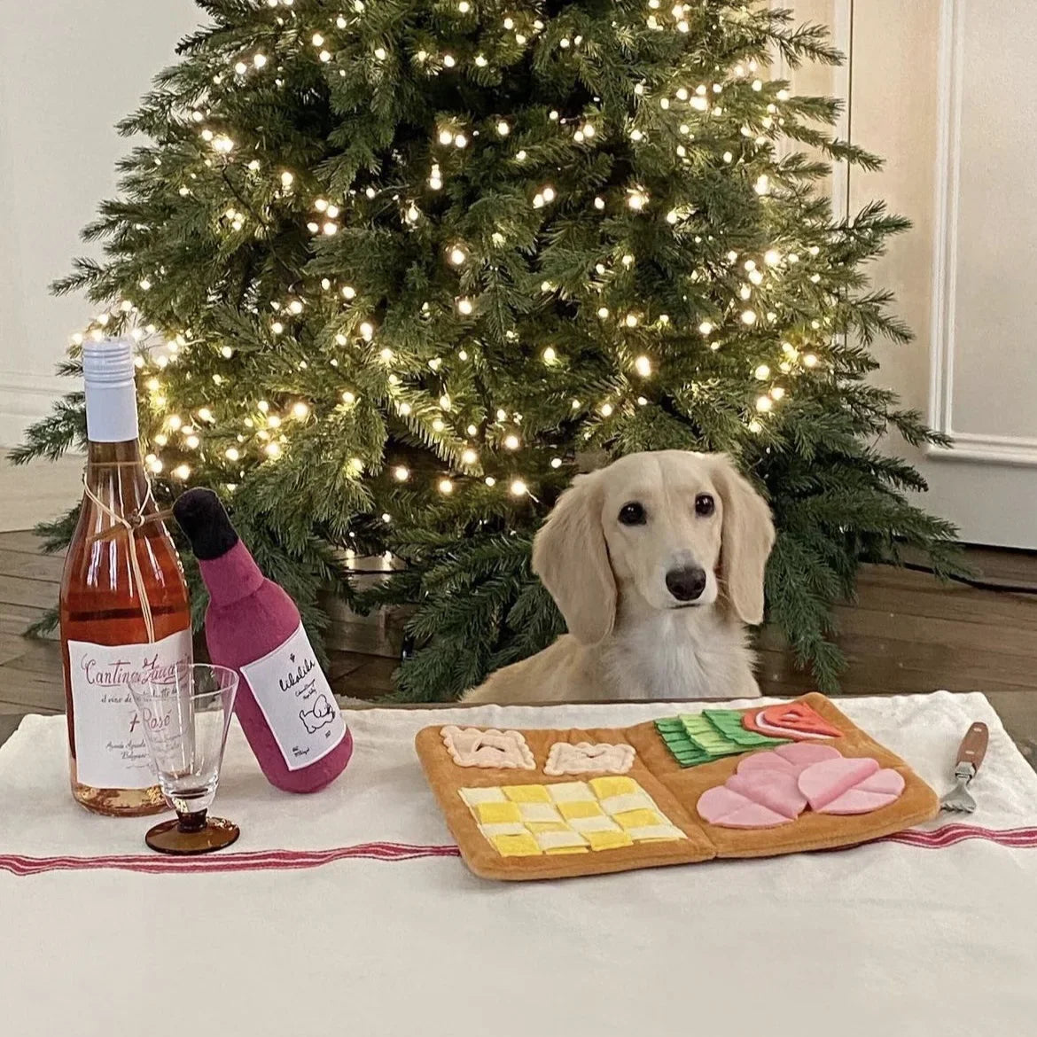 Dog's Wine Bottle Plush Toy