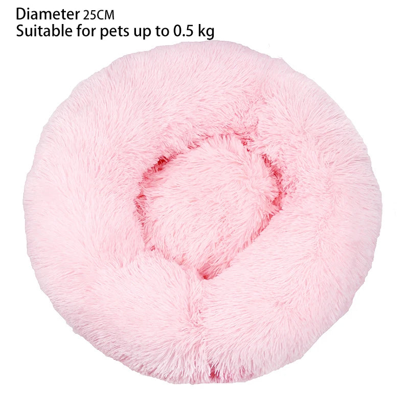 Pink Cozy Plush Pet Bed
