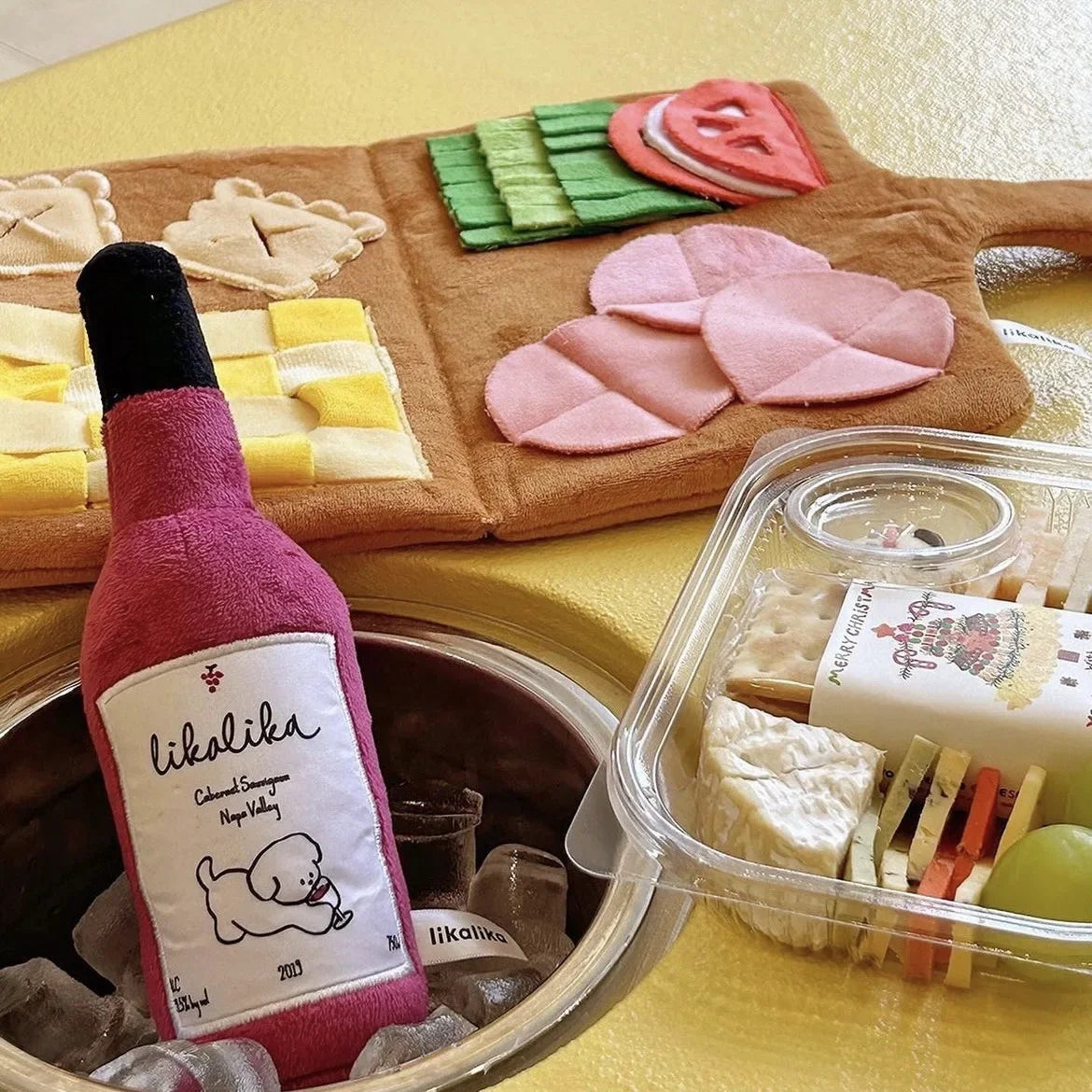 Dog's Wine Bottle Plush Toy