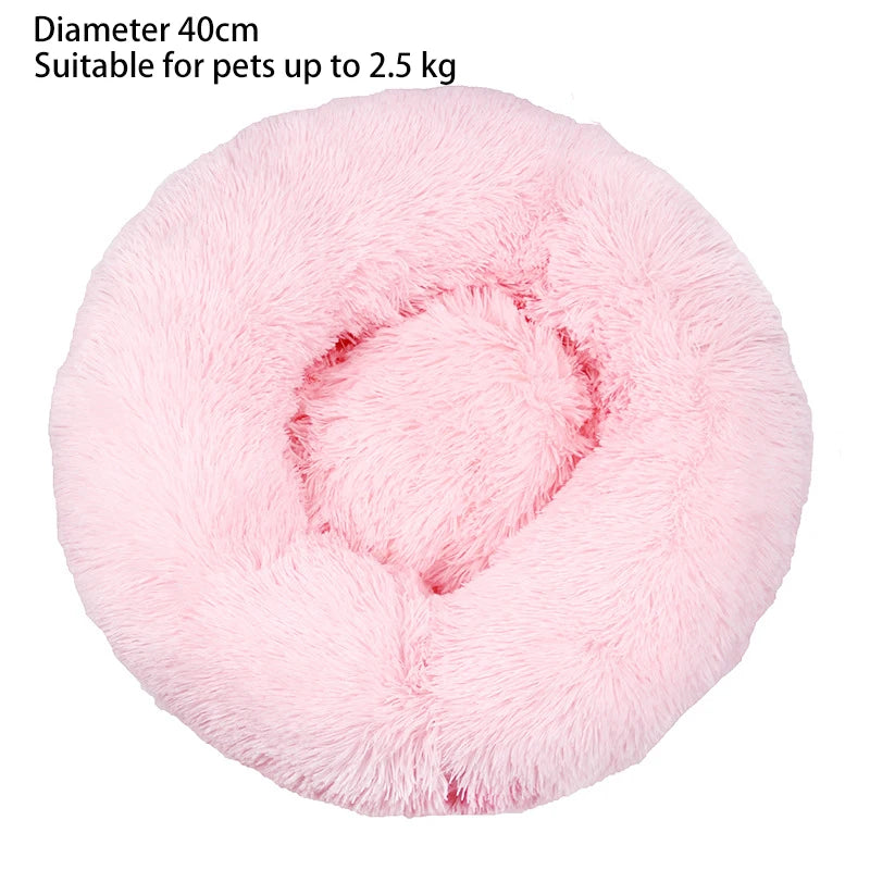 Pink Cozy Plush Pet Bed
