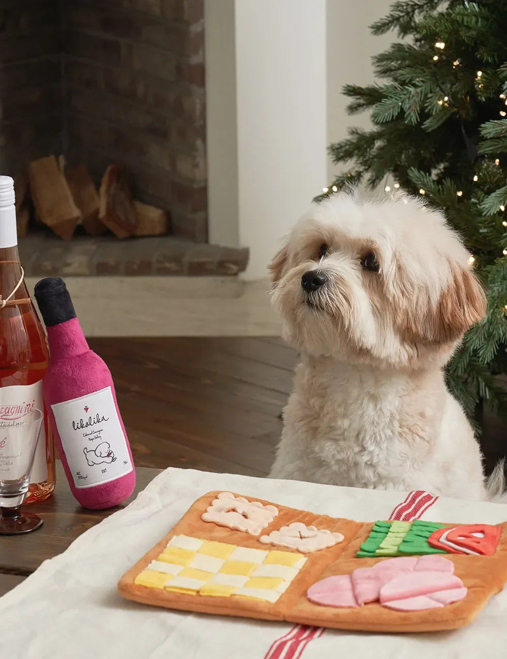 Dog's Wine Bottle Plush Toy