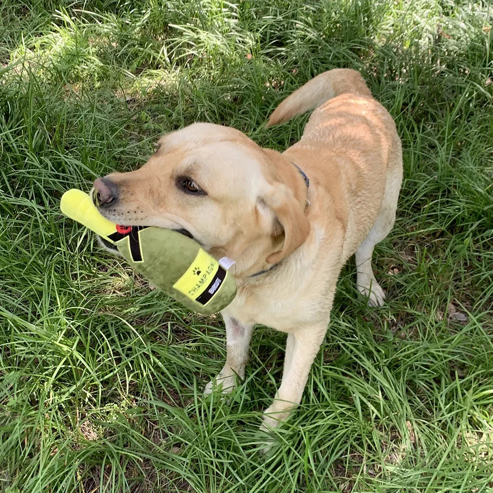 Dog's Champagne Plush Toy