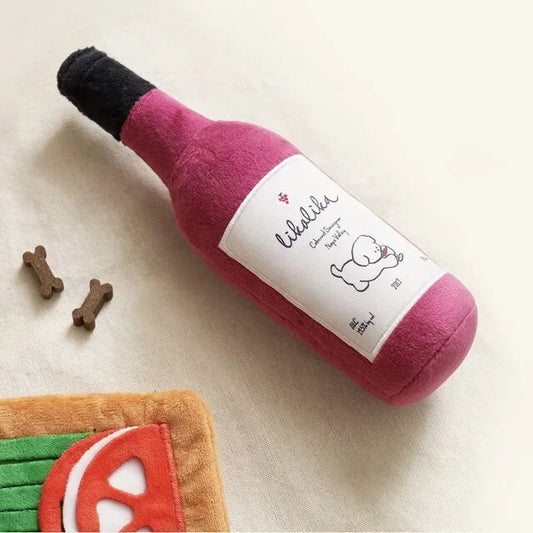 Dog's Wine Bottle Plush Toy